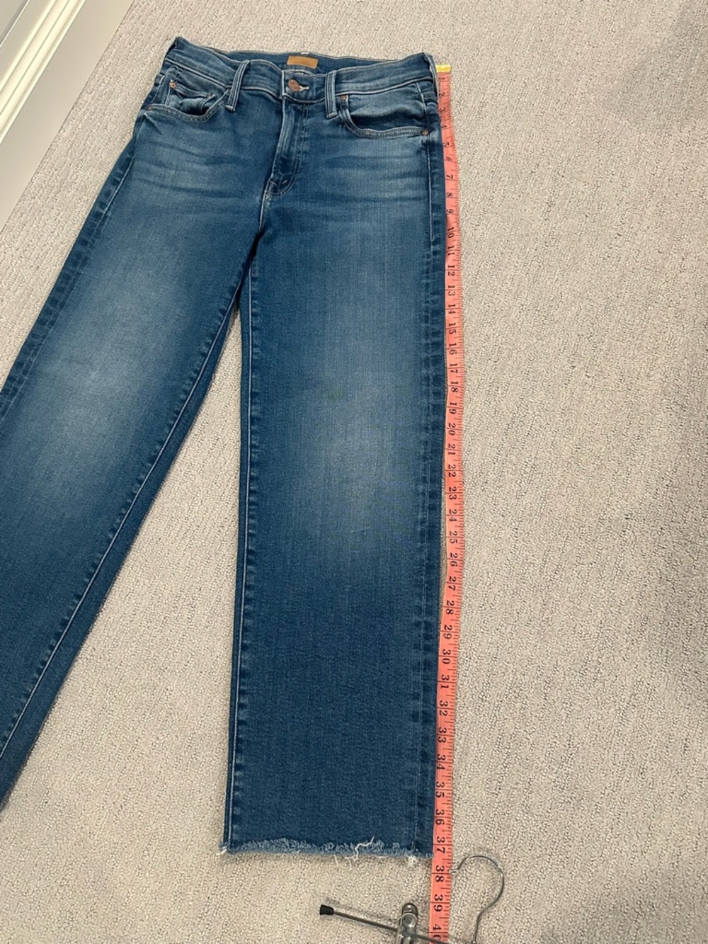 MOTHER The Mid Rise Rambler Zip Ankle Fray, in “Dugout Doobies,” size 26 - Picture 8 of 12
